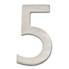 Architectural Mailboxes Brass 4 inch Floating House Number Satin Nickel 5 3582SN-5